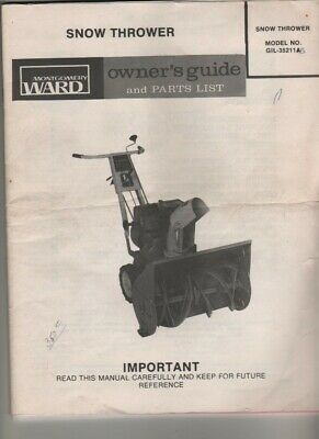 gilson snowblower owners manual